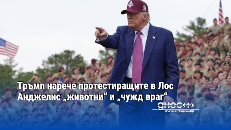 Тръмп нарече протестиращите в Лос Анджелис „животни“ и „чужд враг“