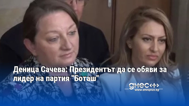 Деница Сачева: Президентът да се обяви за лидер на партия "Боташ"