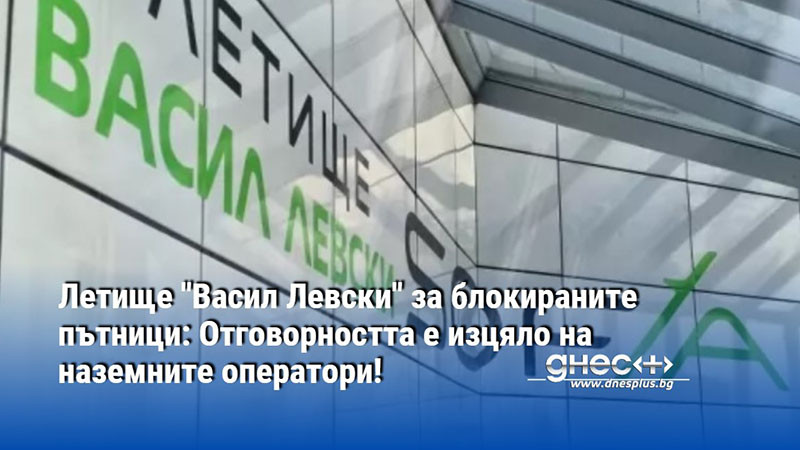 Летище "Васил Левски" за блокираните пътници: Отговорността е изцяло на наземните оператори!