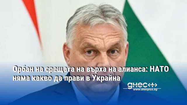 Орбан на срещата на върха на алианса: НАТО няма какво да прави в Украйна