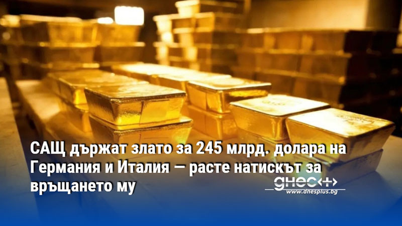 САЩ държат злато за 245 млрд. долара на Германия и Италия — расте натискът за връщането му