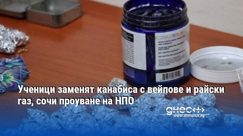 Ученици заменят канабиса с вейпове и райски газ, сочи проуване на НПО