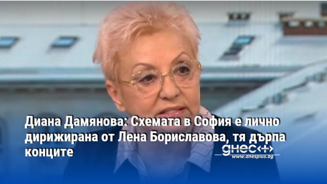 Диана Дамянова: Схемата в София е лично дирижирана от Лена Бориславова, тя дърпа конците