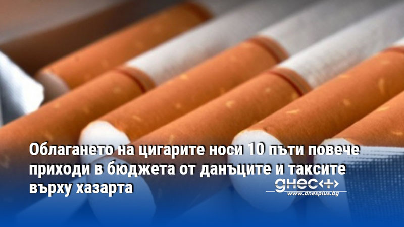 Облагането на цигарите носи 10 пъти повече приходи в бюджета от данъците и таксите върху хазарта