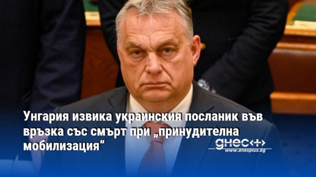 Унгария извика украинския посланик във връзка със смърт при „принудителна мобилизация“