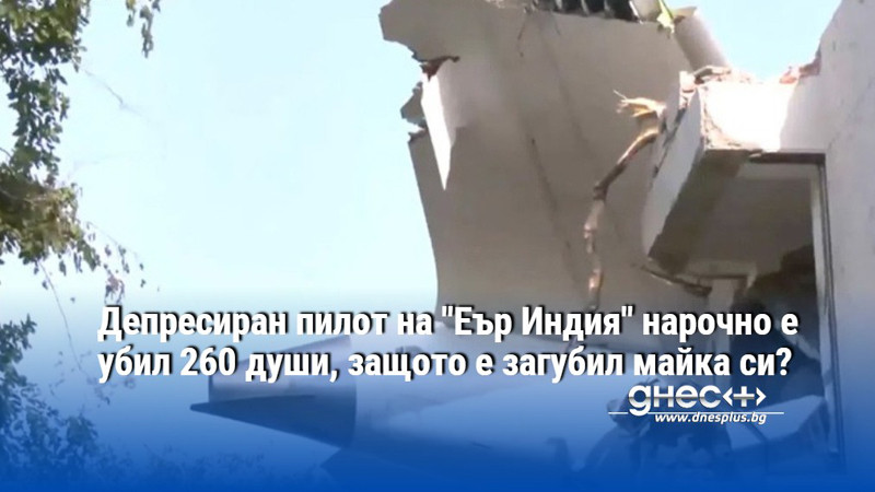 Депресиран пилот на "Еър Индия" нарочно е убил 260 души, защото е загубил майка си?