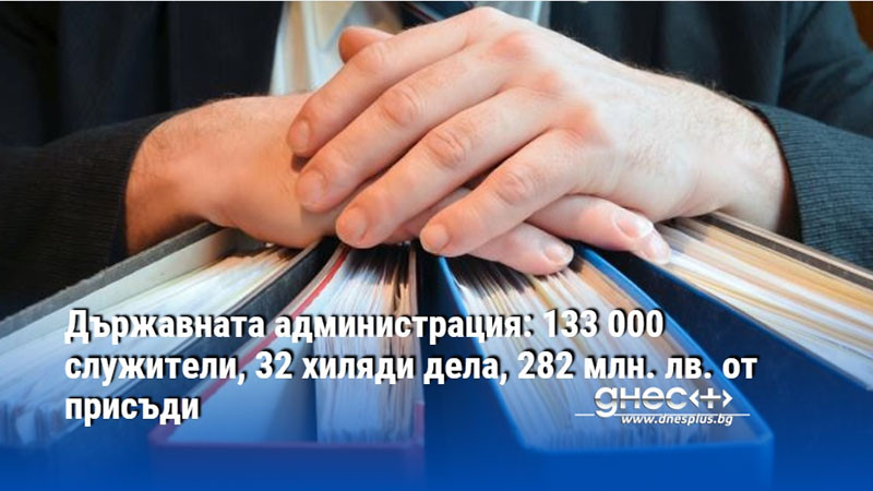 Държавната администрация: 133 000 служители, 32 хиляди дела, 282 млн. лв. от присъди
