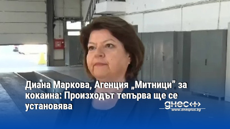 Диана Маркова, Агенция „Митници” за кокаина: Произходът тепърва ще се установява