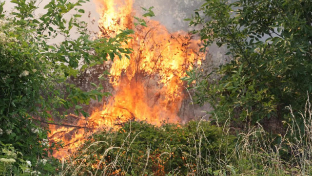 Голям пожар над село Илинденци