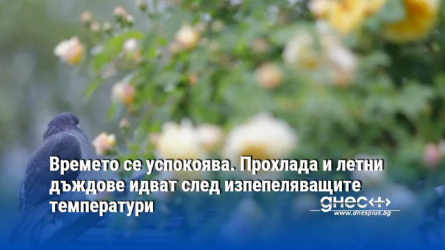 Времето се успокоява. Прохлада и летни дъждове идват след изпепеляващите температури