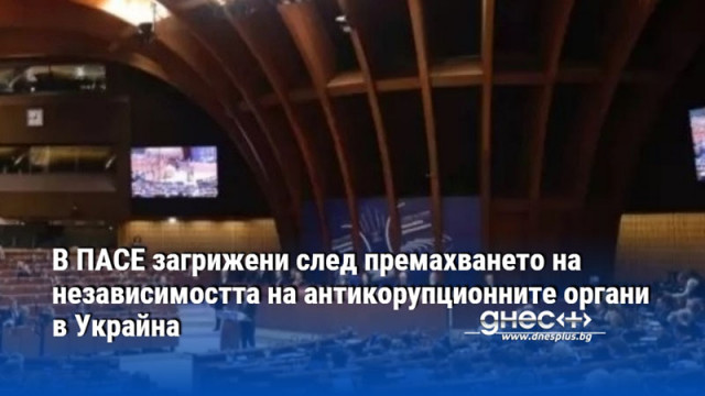 В ПАСЕ загрижени след премахването на независимостта на антикорупционните органи в Украйна