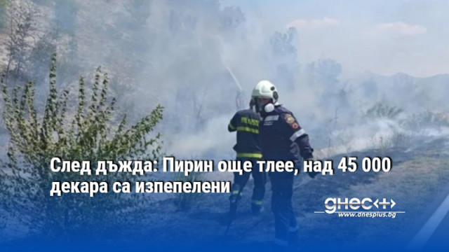 След дъжда: Пирин още тлее, над 45 000 декара са изпепелени