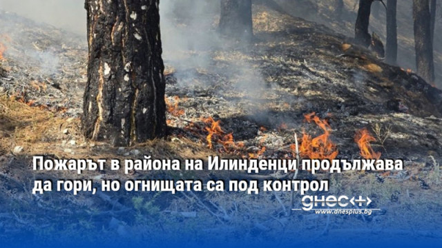 Пожарът в района на Илинденци продължава да гори, но огнищата са под контрол