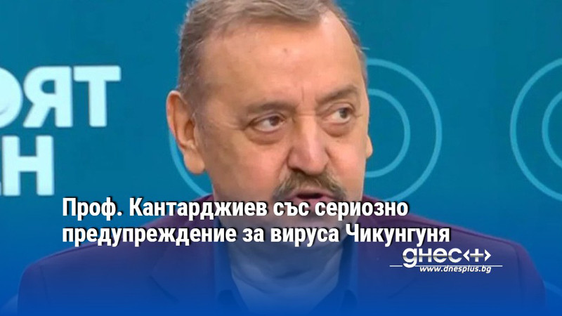 Проф. Кантарджиев със сериозно предупреждение за вируса Чикунгуня