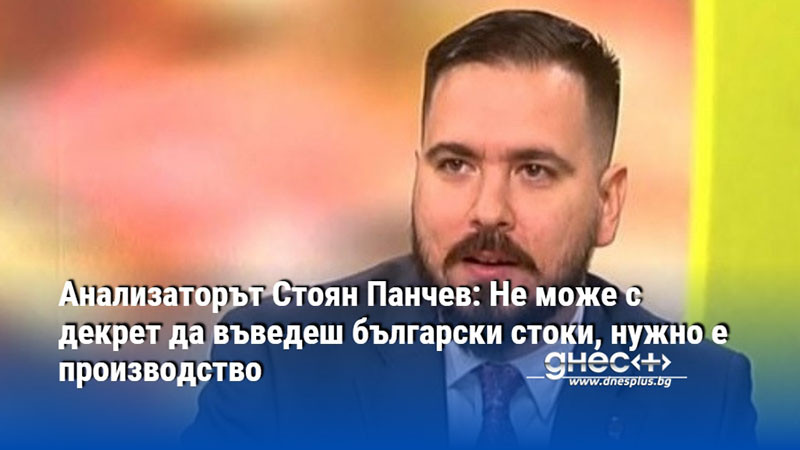 Анализаторът Стоян Панчев: Не може с декрет да въведеш български стоки, нужно е производство