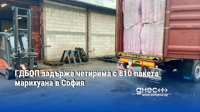 ГДБОП задържа четирима с 810 пакета с тегло близо 560 кг. марихуана в София