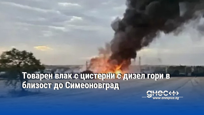 Товарен влак с цистерни с дизел гори в близост до Симеоновград