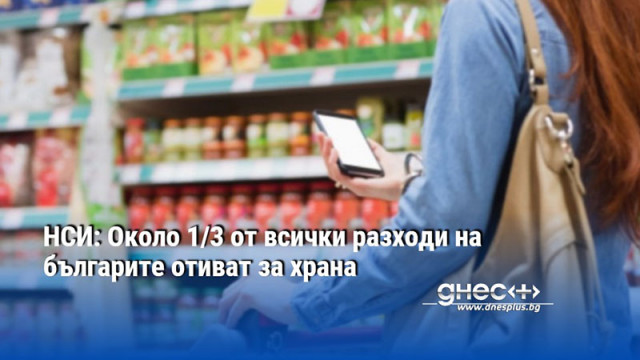 НСИ: Около 1/3 от всички разходи на българите отиват за храна