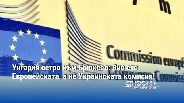 Унгария остро към Брюксел: Вие сте Европейската, а не Украинската комисия!