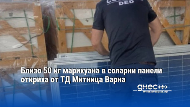 Близо 50 кг марихуана в соларни панели откриха от ТД Митница Варна