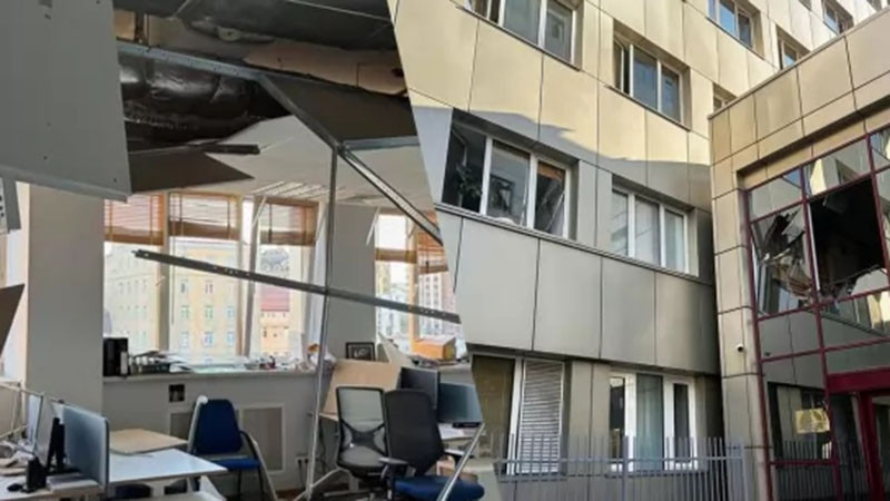 Сградата на представителството на ЕС в Киев е повредена при руските удари по Киев