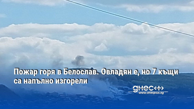 Пожар горя в Белослав. Овладян е, но 7 къщи са напълно изгорели