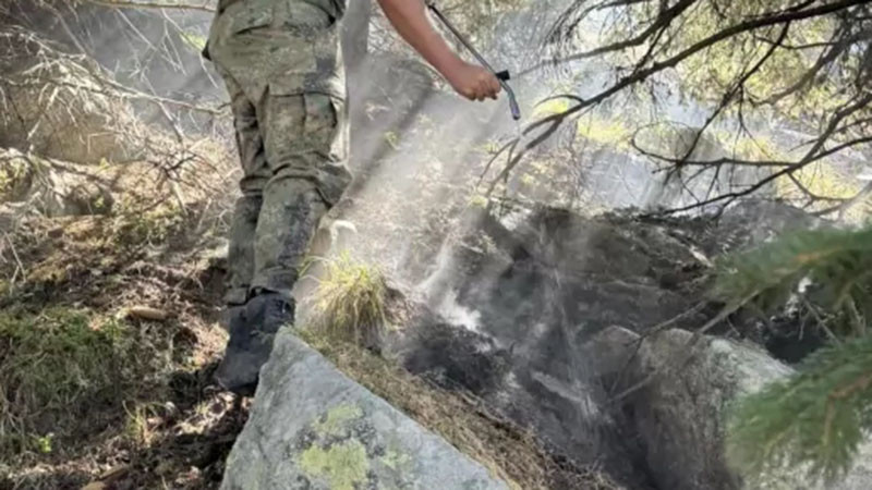 Хеликоптер на ВВС се включи с военнослужещите за гасенето на пожара в НП „Рила“