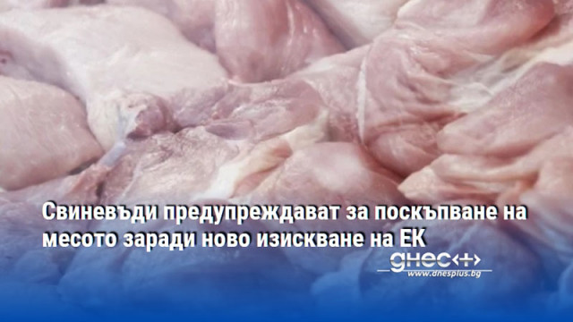 Свиневъди предупреждават за поскъпване на месото заради ново изискване на ЕК