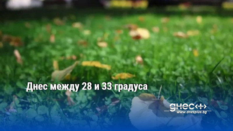 Днес между 28 и 33 градуса