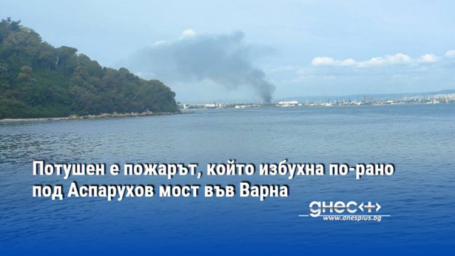 Потушен е пожарът, който избухна по-рано под Аспарухов мост във Варна
