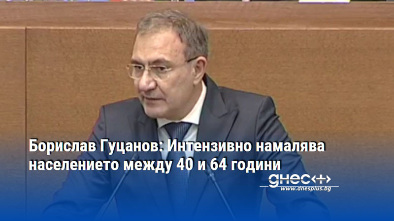 Борислав Гуцанов: Интензивно намалява населението между 40 и 64 години