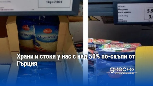 Храни и стоки у нас с над 50% по-скъпи от Гърция
