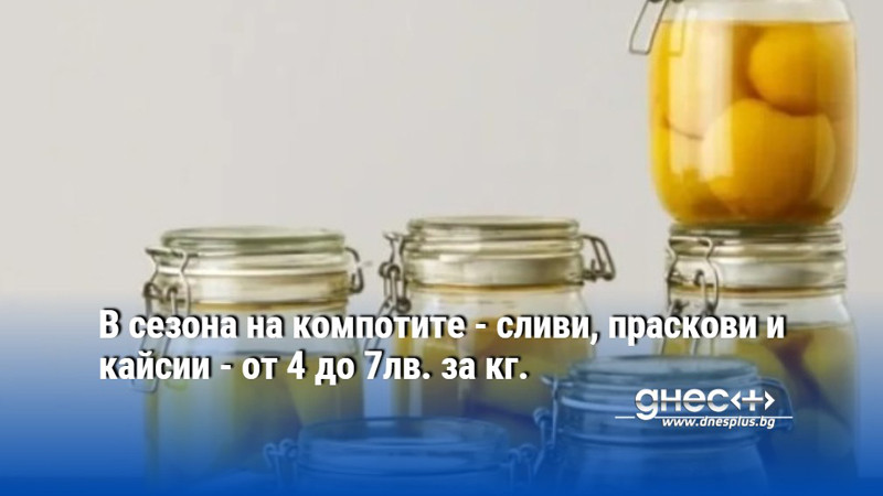 В сезона на компотите - сливи, праскови и кайсии - от 4 до 7лв. за кг.