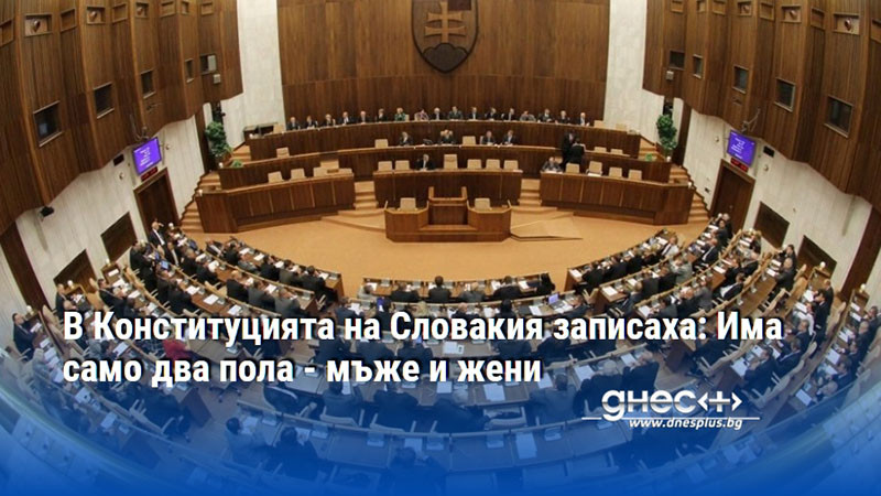 В Конституцията на Словакия записаха: Има само два пола - мъже и жени