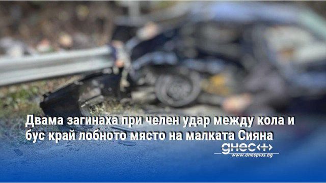 Двама загинаха при челен удар между кола и бус край лобното място на малката Сияна