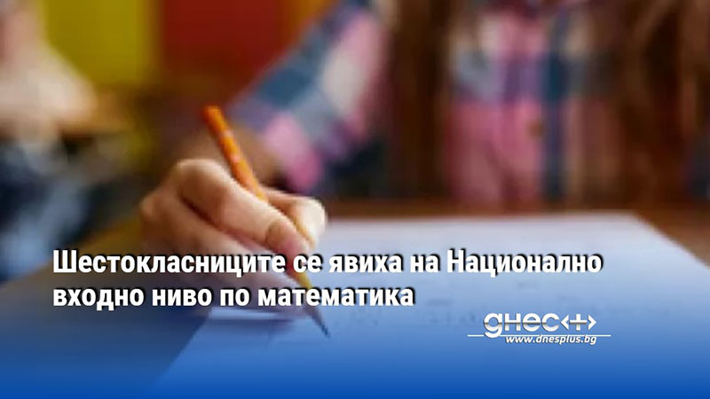 Шестокласниците се явиха на Национално входно ниво по математика