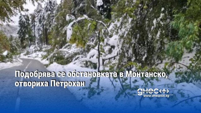 Подобрява се обстановката в Монтанско, отвориха Петрохан