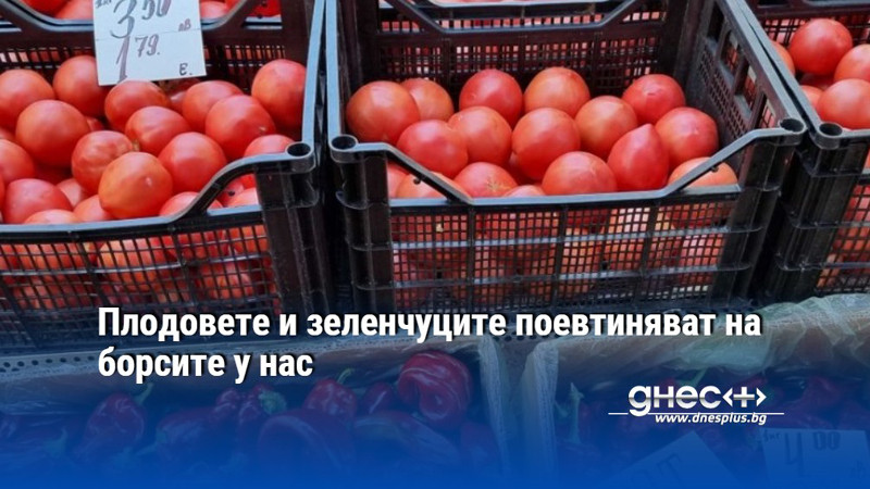 Плодовете и зеленчуците поевтиняват на борсите у нас