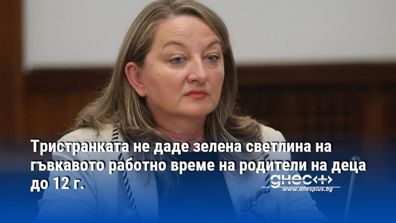 Тристранката не даде зелена светлина на гъвкавото работно време на родители на деца до 12 г.