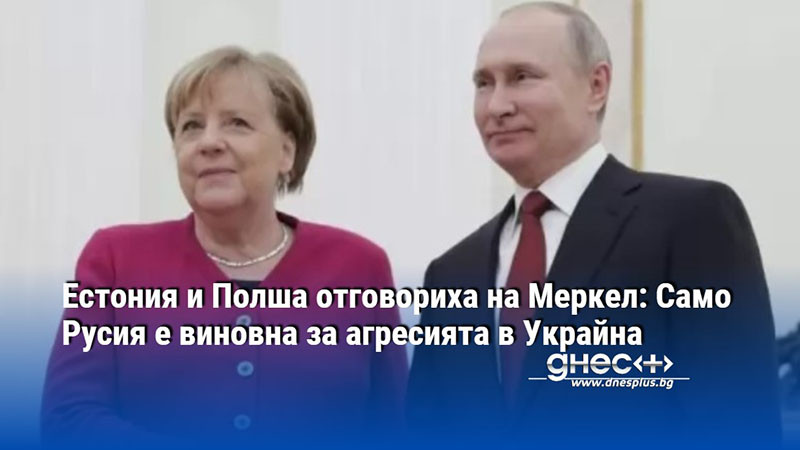 Естония и Полша отговориха на Меркел: Само Русия е виновна за агресията в Украйна