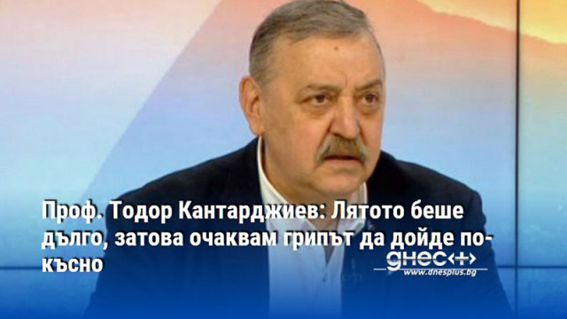 Проф. Тодор Кантарджиев: Лятото беше дълго, затова очаквам грипът да дойде по-късно