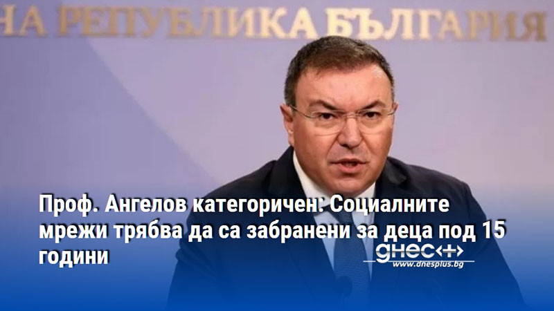 Проф. Ангелов категоричен: Социалните мрежи трябва да са забранени за деца под 15 години