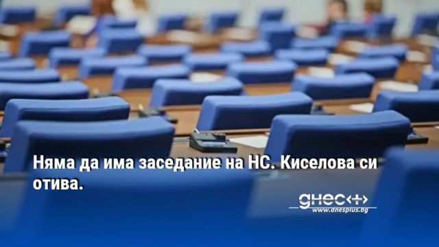 Няма да има заседание на НС. Киселова си отива.