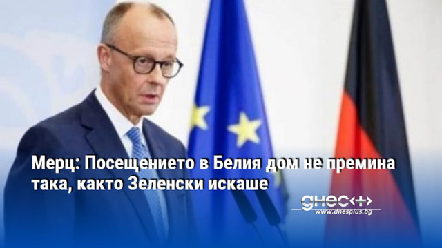 Мерц: Посещението в Белия дом не премина така, както Зеленски искаше