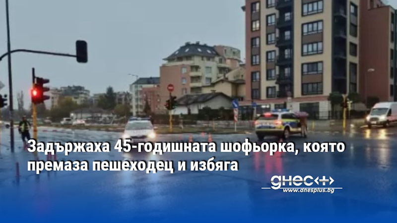 Задържаха 45-годишната шофьорка, която премаза пешеходец и избяга
