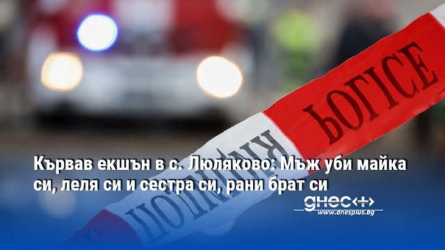 Кървав екшън в с. Люляково: Мъж уби майка си, леля си и сестра си, рани брат си