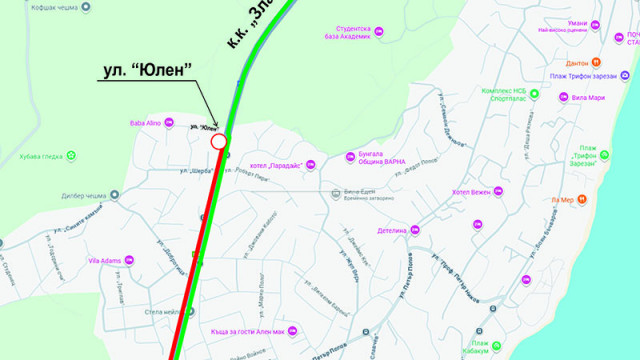 Следващият понеделник, 3 ноември, затварят кръговото кръстовище на Екопарк Варна