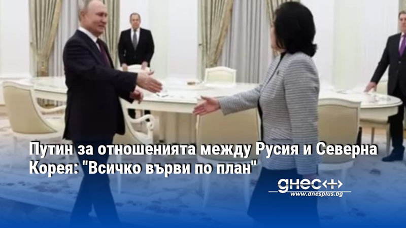 Путин за отношенията между Русия и Северна Корея: "Всичко върви по план"