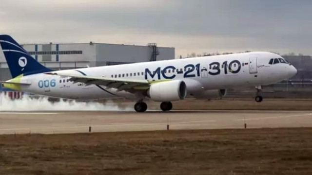 Руският пътнически самолет MC-21 извърши тестов полет, изцяло без вносни части
