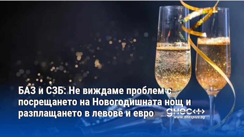 БАЗ и СЗБ: Не виждаме проблем с посрещането на Новогодишната нощ и разплащането в левове и евро